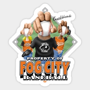 Knucklehead for Fog City Baseball Sticker